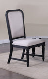 Beautiful Traditional 2pc Dark Brown Finish Gray Upholstered Fabric Seat Back Cushion Dining Chair B011P165074