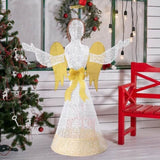 4.5FT Lighted Christmas Angel Outdoor Decoration, Weather Proof Angel with Wings Christmas Ornament 65484687