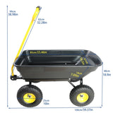 Folding car Poly Garden dump truck with steel frame, 10 inches. Pneumatic tire, 300 lb capacity body W22758303