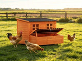 39" Wooden Chicken House, Chicken Coop with Nesting Box, Pull-Out Tray, Waterproof Roof for 2-4 88304524
