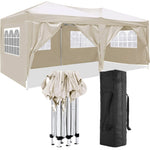 ZUN 10'x20' Folding Canopy with 6 Removable Sidewalls Outdoor Event Shelter UPF 50+ Gazebo Portable W2185P191607