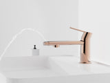 Rose Gold Single Handle Bathroom Faucet for 1 or 3 Holes ,Fountain and Flow Mode Two-in-one 54826662