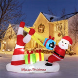7ft Inflatable Santa Claus Decoration - 5 Built-in LED Lights 210T Polyester Quick Inflation Outdoor 25535270