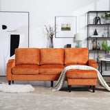 UNITED WE WIN Sofa for three, solid wood frame, Chenille fabric, side pocket, with two cup holders, W1568142740