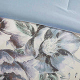 8 Piece Cotton Printed Comforter Set Blue Queen B03597238