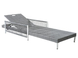 TOPMAX Outdoor All-Weather PE Rattan Chaise Lounge, Minimalist Patio Wicker Lounge Chair with 6 Gear 95612890