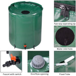 ZUN 50 Gallon Folding Rain Barrel Water Collector Green 80036204