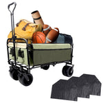 ZUN 440lbs Collapsible Foldable Wagon Cart with strapping system ,Beach Wagon Utility Cart Utility Wagon W2932P235395