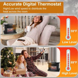 ZUN Electric Fireplace Heater 800W Artificial Flame Stove Heater with Accurate Digital Thermostat Timer 26779855