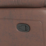 Genuine Leather Non-Power Reclining Sofa with Drop Down Table,Stainless Steel Cupholders and W1896115276