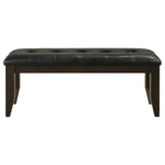 ZUN Cappuccino and Black Upholestered Dining Bench B062P153586