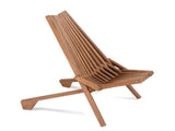 Wood Folding Chair for Outdoor, Low Profile Acacia Wood Lounge Chair for Balcony Porch Backyard 45059415