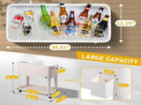 80QT 87.5*38.5*91cm Rectangular Plastic Box Iron Leg Tube Freezer Insulation Freezer Insulation Cart 06757655