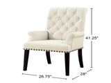 Fabric Upholstered Arm Chair, Beige B016P224607