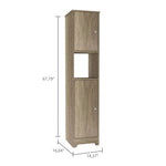 ZUN Ibis Linen Cabinet, Double Doors, Four Interior Shelves, Two Cabinets -Light Oak B20092086