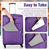 Softside Luggage Expandable 3 Piece Set Suitcase with Duffel Bag Upright Spinner Softshell N732P201004I