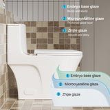 1.1/1.60 GPF Dual-Flush One Piece Toilet,Button on Tank top S-trap, Water-Saving Elongated Comfort W3192P277905