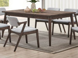 Contemporary Walnut Finish 1pc Dining Table Only Solid wood Rectangle Table Melamine MDF Dining Room B011P203548
