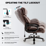600LBS Big and Tall Office Chair for Heavy People, Extra Wide Seat and Adjustable Lumbar, Heavy Duty T3697P363487