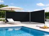 71" x 236" Retractable Patio Side Awning, 280 g Waterproof Polyester Privacy Screen with UV 30 04871189