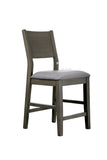 Contemporary Gray Set of 2pc High Chairs Padded Fabric Cushions Counter Height Chairs Dining Room B2741P320858