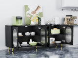 Modern Accent Sideboard Cabinet with Acrylic Doors, Freestanding Storage Cupboard Console Table for W578P186749