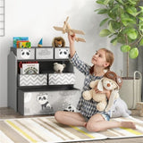 ZUN Grey toy organizer with storage box 57415544