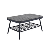 4-Piece Outdoor Patio Furniture Set, Metal Chairs with Woven Rope U-Shaped Backrest,Outdoor N780P209458G