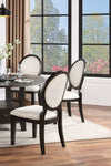 ZUN Transitional Espresso and Ivory Side Chairs Set of 2 Chairs Dining Room Furniture 100% Polyester B011P151399