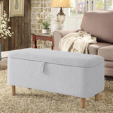 Basics Upholstered Storage Ottoman and Entryway Bench GREY W1805137546
