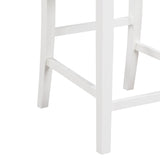 Graham Set of 2 White Finish Upholstered Seat 20" Counter Height Chair B061P160002