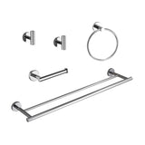 ZUN 5 Piece Bathroom Towel Rack Set Wall Mount W2287P174695