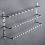 ZUN 304 Stainless Steel Hand Polishing Finished Three Stagger Layers Towel Bars Towel Rack Wall Mounted 18037980