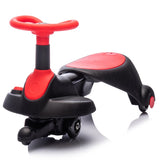 ZUN 6V Kids Ride On Electric Wiggle Car,Flashing & Shock absorbing PU Wheels For Effective Floor W1578P213377