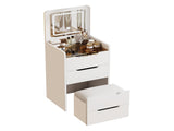 ( 48CM ) 3 in 1 Vanity Desk with Plip Top Mirror, Small Make Up Vanity Set with Visible Glass W2641P224783
