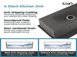 Kitchen Sink 30" x 22" Multifunctional Overmount Workstation Kitchen Sink S304 Stainless Steel T3177P286039
