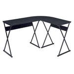 ZUN Black L-shaped Writing Desk B062P186498