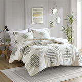 Full/Queen 3 Piece Cotton Blend Chenille Comforter Set B035128814