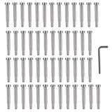 50Pcs 3/16 Inch T316 Stainless Steel Cable Railing Hardware System Kit with Allen Key 58947190
