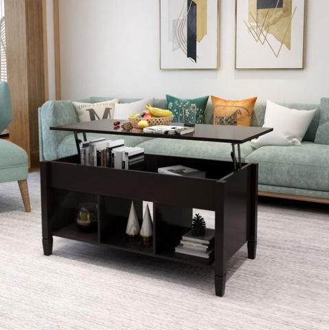 ZUN Lift Top Coffee Table-Black 74030007