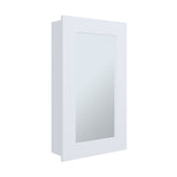 ZUN Juno 25.7" H x 15.7" W Narrow Mirror Medicine Cabinet, One door with Three interior Shelves for B200P240248