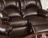 Motion Sofa 1pc Couch Living Room Furniture Brown Bonded Leather HS00F6675-ID-AHD