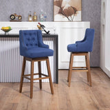 ZUN COOLMORE Bar Stools Set of 2 Counter Height Chairs with Footrest for Kitchen, Dining Room And 360 W395P145298