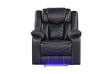 Challenger Modern Contemporary LED Power Recliner Chair made with wood and metal frame in Black B009P294749