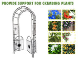 Metal Garden with doors Garden Arbor Trellis Climbing Plants Support Outdoor Wedding W656127047