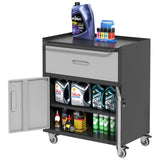 Sturdy and Durable Metal Tool Cabinet for Garage Wheels - Mobile Heavy-Duty Storage Cabinet T2398P222833