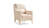 Luna Modern Style Chair in Ivory B009138500