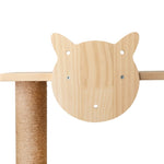 ZUN Wall-Mounted Cat Scratching Pad for Small to Large Cat, Indoor Wood Cat Tree with Hammock, Cat W2181P144463