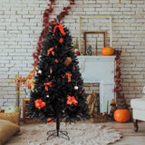 ZUN 7.5ft 2500 Branches Without Lights Without Pine Cones Tied Tree Structure Christmas Tree Black 48049194