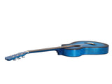 38 Inch Acoustic Guitar for Beginners, JF Body Shape, Basswood Folk Guitar in Fade Blue Finish, 76700625